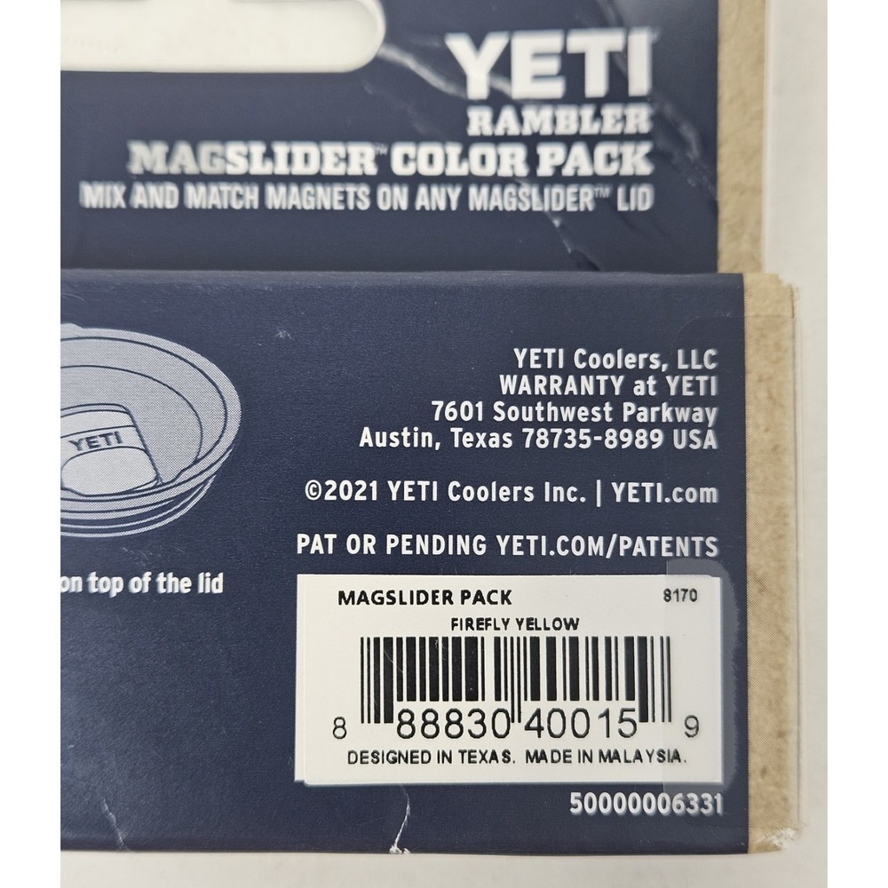 YETI Rambler Magslider 3-Color Pack Magnets, Firefly Yellow, NEW w/BLEM PKG - Picture 5 of 6